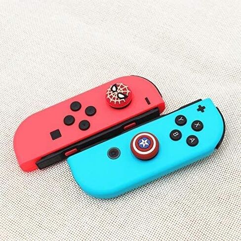 Non-Slip Silicone Joystick Cap Thumb Grips Cover Analog Thumb Stick Button Cap for NS Switch (Spider-Man) in Saudi Arabia