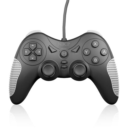 NBCP Wired Game Controller for PC/NS1/NS2/PS3, Hall Effect Joysticks, Dual Vibration, Turbo & Auto Rapid Fire, Xinput Dinput Switchable, C Button, Plug and Play USB Cable in Saudi Arabia