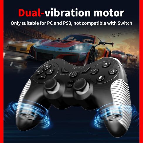 NBCP Wired Game Controller for PC/NS1/NS2/PS3, Hall Effect Joysticks, Dual Vibration, Turbo & Auto Rapid Fire, Xinput Dinput Switchable, C Button, Plug and Play USB Cable in Saudi Arabia