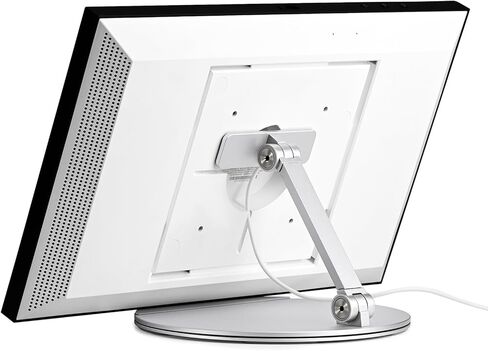 حامل ألومنيوم UPERGO قابل للتعديل والطي لعرض Echo Show 15/21 مع قاعدة دوارة 360 درجة، لا يتطلب التثبيت (فضي) in Kuwait