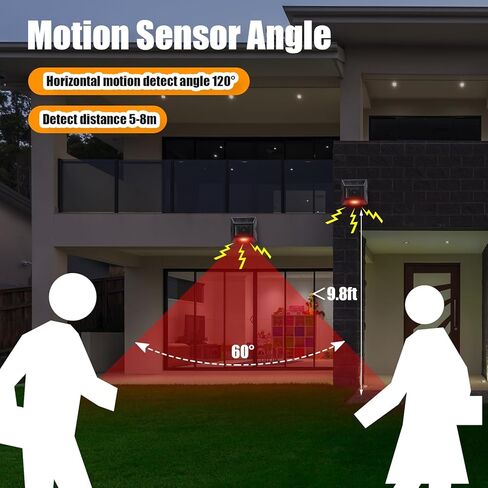 Qualirey 2 Pack Solar Motion Sensor Alarm Outdoor Wireless Security Alert System Freely Rotatable Solar Animal Repeller with Remote Control, 4 Working Modes for Home, Driveway, Farm, Animal Deterrent in Saudi Arabia