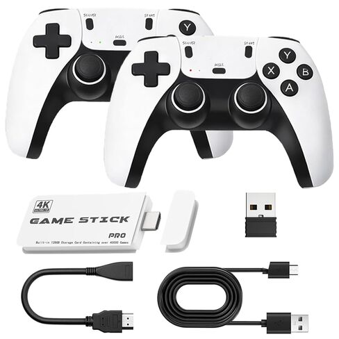 M15 2026 ترقية Retro Game Stick Pro، 128 جيجابايت، وحدة تحكم ألعاب قديمة، التوصيل والتشغيل لأجهزة الكمبيوتر التلفزيونية in Saudi Arabia