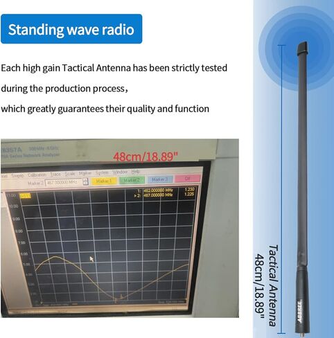ABBREE GMRS Radio Antenna 18.89 inch SMA Female CS Tactical Antenna for Baofeng UV-5R AR-152 UV-82 BF-888S and GM-15 Pro GMRS GM-5RH UV-5G Plus TD-H3 Handheld Radio Antennas in Saudi Arabia