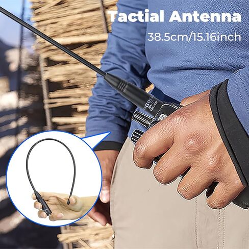 1 Pack 15.2-Inch High Gain Antenna SMA-Female Dual Band VHF/UHF 144/430MHz Long Range Replacement for Kenwood Icom Yaesu Handheld Ham Radio – Outdoor Emergency Survival Hiking in Saudi Arabia