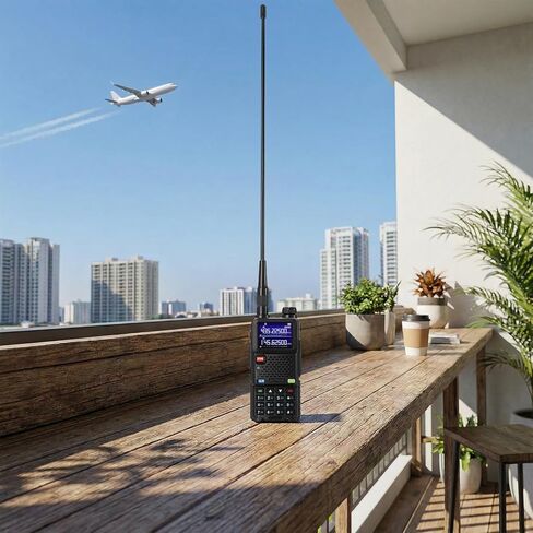 BAOFENG V100C Airband وهوائي 1.25 متر لأجهزة الراديو المحمولة، 87-136 ميجا هرتز و200-299 ميجا هرتز SMA-أنثى هوائي ثنائي النطاق، 14.8 بوصة سوط مرن، متوافق مع سلسلة Baofeng UV-32، 5RM، K5PLUS، GS-10B، GM-30 in Saudi Arabia