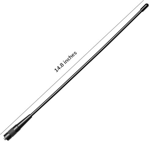 BAOFENG V100C Airband وهوائي 1.25 متر لأجهزة الراديو المحمولة، 87-136 ميجا هرتز و200-299 ميجا هرتز SMA-أنثى هوائي ثنائي النطاق، 14.8 بوصة سوط مرن، متوافق مع سلسلة Baofeng UV-32، 5RM، K5PLUS، GS-10B، GM-30 in Saudi Arabia