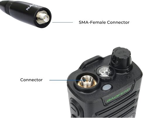 2 حزمة 15.2 بوصة هوائي عالي الكسب SMA-أنثى ثنائي النطاق VHF/UHF 144/430 ميجا هرتز بديل طويل المدى لراديو Kenwood Icom Yaesu المحمول لحم الخنزير - المشي لمسافات طويلة في حالات الطوارئ في الهواء الطلق in Saudi Arabia