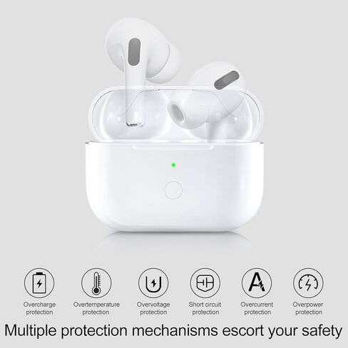 حافظة شحن لاسلكية متوافقة مع AirPod Pro الجيل الأول والثاني، حافظة Air Pod Pro 1 2 بديلة مع زر مزامنة بلوتوث، شحن USB-C in Kuwait