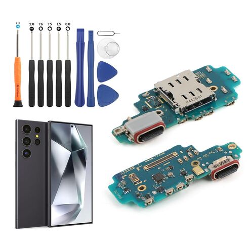 Charging Port Replacement for Samsung Galaxy S24 Ultra 5G USB Dock Connector Flex Cable for Samsung S24 Ultra 5G SM-S928U SM-S928U1 Charger Board Flex Cable Assembly with Tools in Saudi Arabia