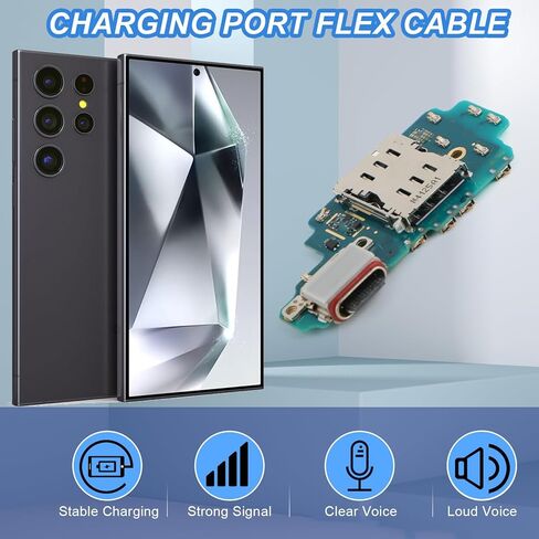 Charging Port Replacement for Samsung Galaxy S24 Ultra 5G USB Dock Connector Flex Cable for Samsung S24 Ultra 5G SM-S928U SM-S928U1 Charger Board Flex Cable Assembly with Tools in Saudi Arabia