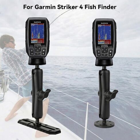 حامل كروي مقاس 1 بوصة لجهاز Garmin Striker 4، حامل إلكتروني من الألومنيوم مع لوحات مستديرة AMPS مزدوجة وقاعدة مسار T-Bolt وحامل الكاميرا، لجهاز تحديد الأسماك/GPS Chartplotter، مجموعات تثبيت قوارب الكاياك مناسبة لأنظمة ذاكرة الوصول العشوائي in Kuwait