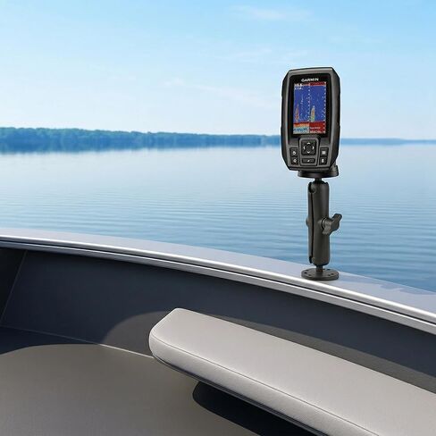 حامل كروي مقاس 1 بوصة لجهاز Garmin Striker 4، حامل إلكتروني من الألومنيوم مع لوحات مستديرة AMPS مزدوجة وقاعدة مسار T-Bolt وحامل الكاميرا، لجهاز تحديد الأسماك/GPS Chartplotter، مجموعات تثبيت قوارب الكاياك مناسبة لأنظمة ذاكرة الوصول العشوائي in Kuwait