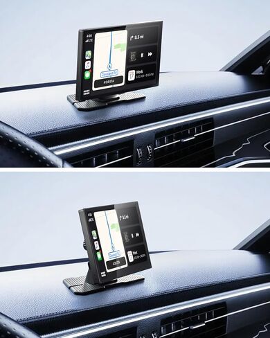 حامل حامل Carplay لحامل شاشة CarPlay المحمول مقاس 7/9/10.26 بوصة، حامل GPS مع قاعدة لاصقة كبيرة جدًا قابلة للاستبدال، حامل لاصق للوحة القيادة قابل للتعديل لأجهزة تشغيل السيارة in Kuwait