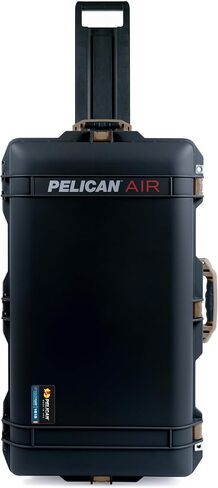 حافظة Air Pelican 1615 باللون الأسود مع مقابض ومزالج للأوساخ الصحراوية الداكنة. تأتي فارغة ومع عجلات. in Kuwait