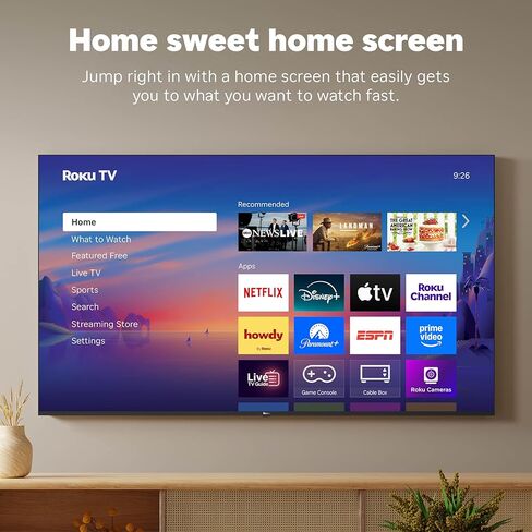 تلفزيون Roku الذكي - سلسلة مختارة مقاس 43 بوصة، تلفزيون 4K HDR - RokuTV مع جهاز تحكم عن بعد صوتي محسّن - تلفزيون LED بشاشة مسطحة مع شبكة Wi-Fi لبث الأخبار المحلية المباشرة والرياضة والترفيه العائلي in Saudi Arabia