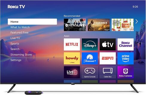 تلفزيون Roku الذكي - سلسلة مختارة مقاس 43 بوصة، تلفزيون 4K HDR - RokuTV مع جهاز تحكم عن بعد صوتي محسّن - تلفزيون LED بشاشة مسطحة مع شبكة Wi-Fi لبث الأخبار المحلية المباشرة والرياضة والترفيه العائلي in Saudi Arabia