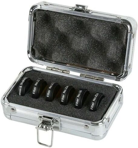 1.25Inch Telescope Filters Kit 6PCS Telescope Color Filter Set with Aluminum Storage Box Telescopes Eyepieces Accessories Colorful Filter (6PCS) in Kuwait