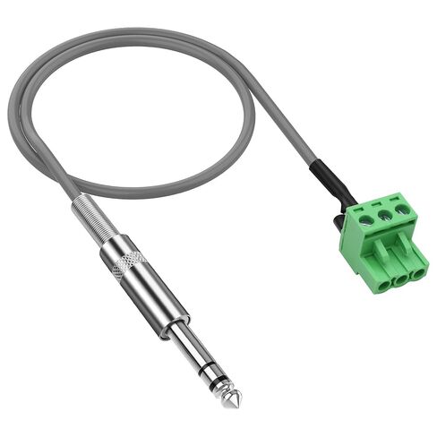 XMSJSIY 6.35mm TRS to 3-pin Phoenix Audio Cable 1/4" Stereo Male to 5.08mm Pitch 3 Pin PCB Screw Terminal Block Adapter Connector Cord for Guitar Speakers Cable DIY-0.5M/1.6FT in Saudi Arabia