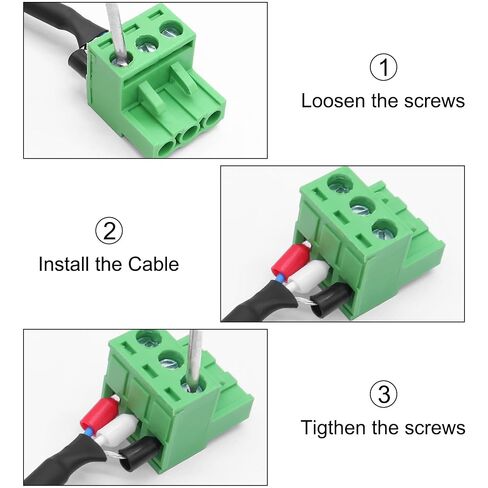 XMSJSIY 6.35mm TRS to 3-pin Phoenix Audio Cable 1/4" Stereo Male to 5.08mm Pitch 3 Pin PCB Screw Terminal Block Adapter Connector Cord for Guitar Speakers Cable DIY-0.5M/1.6FT in Saudi Arabia