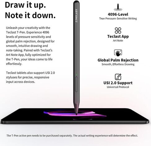 تابلت TECLAST Artpadpro Android 15، شاشة 12.7 بوصة 2176 × 1600، 20 جيجابايت + 256 جيجابايت، Gemini AI، 10000 مللي أمبير + 30 وات شحن سريع، تابلت 13 بوصة مع Widevine L1، 5G WiFi، 4G LTE، GPS - يتضمن قلم in Saudi Arabia