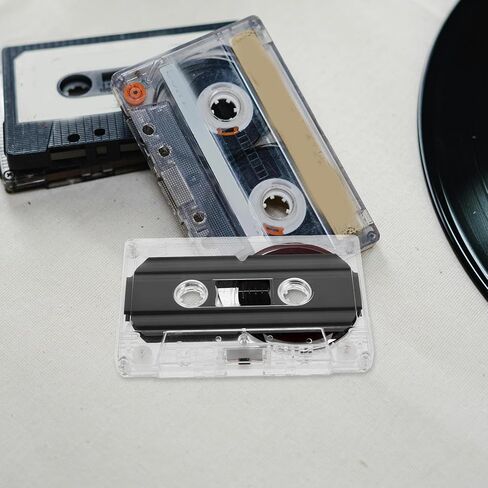 4pcs 60-Minute Blank Cassette Tapes Recordable Audio Tapes for Speech Recording DIY Retro Party Messages Compatible with Players in Saudi Arabia