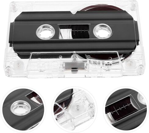 4pcs 60-Minute Blank Cassette Tapes Recordable Audio Tapes for Speech Recording DIY Retro Party Messages Compatible with Players in Saudi Arabia