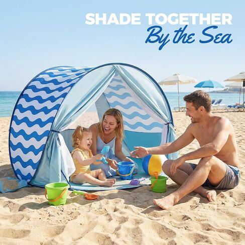 Pop Up Beach Sun Shelter: Instant UV Protection for Family - Portable & Lightweight Canopy- for Camping Travel Park & Outdoor in Saudi Arabia