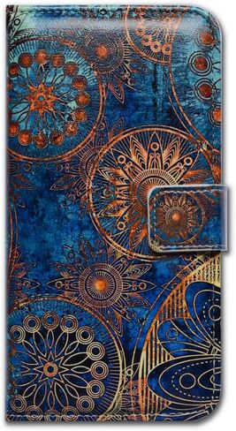 Bcov Case for iPod Touch 7/iPod Touch 6,Bcov Gorgeous Colours Circle Wallet Flip Leather Cover Case with Credit Card ID Card Slot Holder Kickstand for iPod Touch 7/6/5 in Saudi Arabia