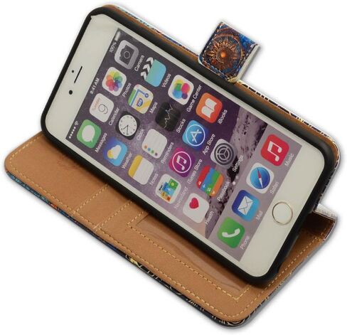 Bcov Case for iPod Touch 7/iPod Touch 6,Bcov Gorgeous Colours Circle Wallet Flip Leather Cover Case with Credit Card ID Card Slot Holder Kickstand for iPod Touch 7/6/5 in Saudi Arabia