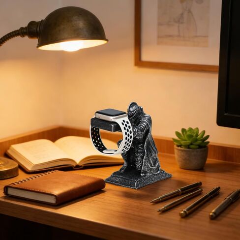 for Apple Watch Charger Stand Holder Compatible with Apple Watch Series Ultra3/Ultra2/11/10/9/8/7/6/5/SE3/SE2(49/46/45/44/42/41/40/38mm) Loyal Knight iWatch Charging Dock, Used as a Tabletop Ornament in Saudi Arabia