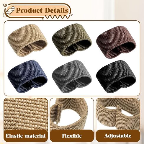 12 Pack Belt Retainer Loop Keepers Backpack Straps Holder Elastic Band Nylon Organizers Belt Loop Stays for 1.5" Wide Belts/Straps in Saudi Arabia