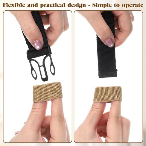 12 Pack Belt Retainer Loop Keepers Backpack Straps Holder Elastic Band Nylon Organizers Belt Loop Stays for 1.5" Wide Belts/Straps in Saudi Arabia