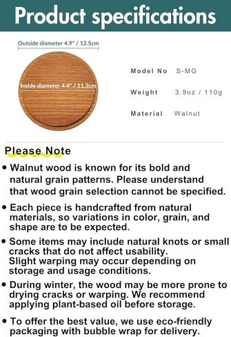 camping moon Wood Coaster Sierra Cup Lid φ12cm S-MG in Saudi Arabia