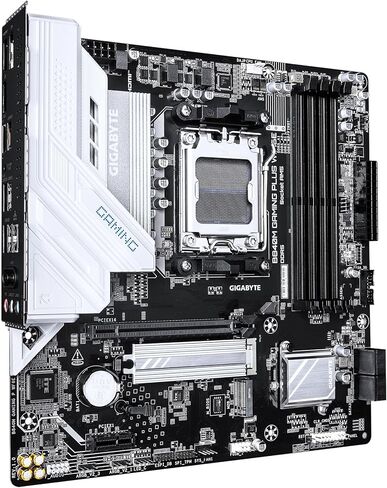 GIGABYTE B840M GAMING PLUS WIFI6E AMD AM5 mATX Motherboard, Support Ryzen 9000/8000/7000 Series, 8+2+2 Power Phase, DDR5, 2x M.2, PCIe 4.0, USB-C 3.2 Gen 1, WiFi 6E, GbE LAN, EZ-Latch, 3-Year Warranty in Saudi Arabia