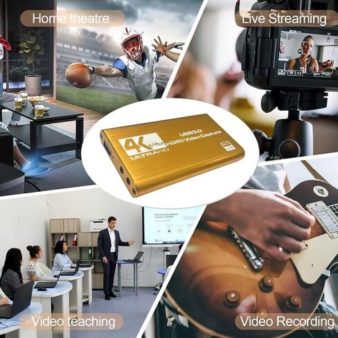 USB 3.0 Video Capture Card – 4K Ultra HD 60Hz, HDMI Game Streaming & Recording, Gaming Audio Adapter Set, Ideal for Live Broadcasting, Media Streaming, and Conferencing in Saudi Arabia