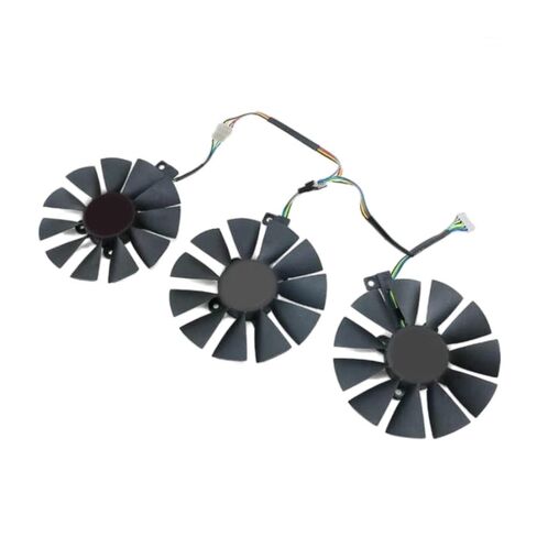 Full Set 88mm GPU Cooling Fans T129215SU PLD09210S12HH Replacement for Asus ROG Strix RX580 480 590 GTX980Ti 1060 1070 1070Ti 1080 1080Ti Gaming Graphic Card in Saudi Arabia