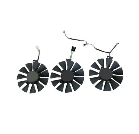 Full Set 88mm GPU Cooling Fans T129215SU PLD09210S12HH Replacement for Asus ROG Strix RX580 480 590 GTX980Ti 1060 1070 1070Ti 1080 1080Ti Gaming Graphic Card in Saudi Arabia