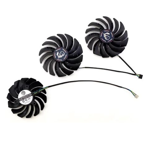 مجموعة كاملة 85 مم 95 مم 4PIN PWM GPU مروحة تبريد PLD09210S12HH PLD10010S12HH لـ MSI RTX2070S 2080 2080S 2080Ti Gaming X/Z Trio Graphics Card استبدال المشجعين in Saudi Arabia