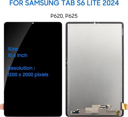 LCD Screen Replacement for Samsung Galaxy Tab S6 Lite 2024 SM-P620 SM-P625 P620 P625 LCD Display Touch Screen Digitizer Assembly Repair Parts with Tools 10.4 inch in Saudi Arabia