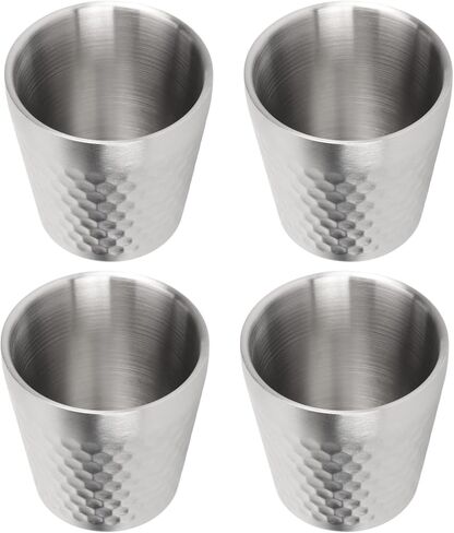 4pcs 304 Stainless Steel Cup, Double Layer Insulated Hot Cold Drinking Cup with Streamlined Design, for Coffee Tea Milk Outdoor Camping Office in Saudi Arabia