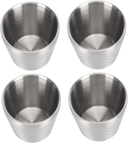 4pcs 304 Stainless Steel Cup, Double Layer Insulated Hot Cold Drinking Cup with Streamlined Design, for Coffee Tea Milk Outdoor Camping Office in Saudi Arabia