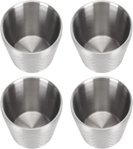4pcs 304 Stainless Steel Cup, Double Layer Insulated Hot Cold Drinking Cup with Streamlined Design, for Coffee Tea Milk Outdoor Camping Office in Saudi Arabia