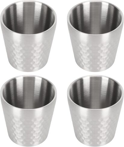 4pcs 304 Stainless Steel Cup, Double Layer Insulated Hot Cold Drinking Cup with Streamlined Design, for Coffee Tea Milk Outdoor Camping Office in Saudi Arabia