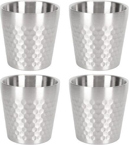 4pcs 304 Stainless Steel Cup, Double Layer Insulated Hot Cold Drinking Cup with Streamlined Design, for Coffee Tea Milk Outdoor Camping Office in Saudi Arabia