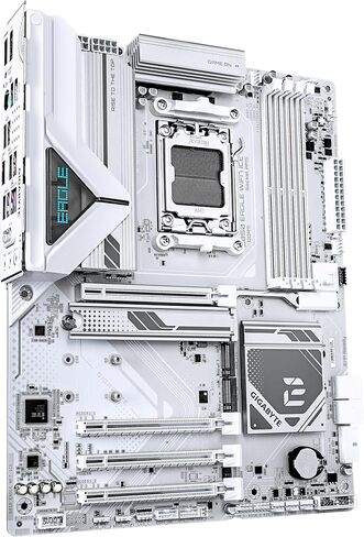 Gigabyte B850 EAGLE WIFI7 ICE Motherboard - AMD Ryzen 9000 Series CPUs, 8+2+2 Phases Digital VRM, Up to 8200MHz DDR5 (OC), 1xPCIe 5.0 + 2xPCIe 4.0 M.2, WIFI 7, 2.5 GbE LAN, USB 3.2 Gen 2 in Saudi Arabia