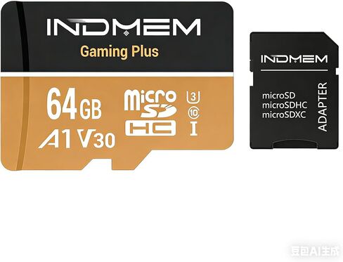 بطاقة Micro SD أداء عالي السرعة 64 جيجابايت (قراءة 90 ميجابايت/ثانية، كتابة 30 ميجابايت/ثانية)، متوافقة مع DSLR، الطائرة بدون طيار، كاميرا الحركة والأجهزة المحمولة (1 بطاقة microSD + 1 محول) in Kuwait