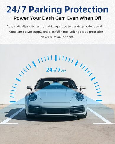 طقم أسلاك صلبة لكاميرا Dash Cam USB C - كابل طاقة Acc مع وضع انتظار 24 ساعة وحماية من الجهد المنخفض، متوافق مع Redtiger وWolfbox وVanture وViofo وRove وTERUNSOUL ومعظم كاميرات Dash، 4 مجموعات صنبور الصمامات in Kuwait