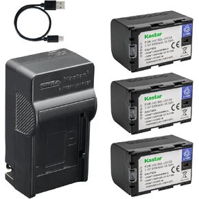 Kastar 4-Pack SSL-JVC50 Battery and AC & USB-C Charger, Compatible with JVC GY-HM600 GY-HM650 GY-HM660 GY-LS300 GY-HM200 GY-HM250 GY-HMQ10 GY-HMQ30 Camcorder in Kuwait
