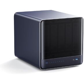MINISFORUM N5 Air NAS with AMD Ryzen 7 255, 2X SODIMM DDR5-5600MHz, 64GB SSD, 1xHDMI+2xUSB4 Outputs, 5X HDD Slot, M.2 2230/2280/22110/U.2 Slots, 5GbE+10GbE LAN Port, RAID Support NAS in Saudi Arabia
