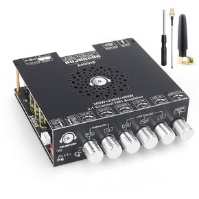 X400HS 2.1 قناة بلوتوث 5.0 لوحة مكبر للصوت، شريحة TPA3223 200 وات + 200 وات + 400 وات، 12-42 فولت تيار مستمر مع 6 أدوات تحكم في المقبض، لمضخم الصوت/مكبر الصوت/نظام صوت المسرح المنزلي in Kuwait